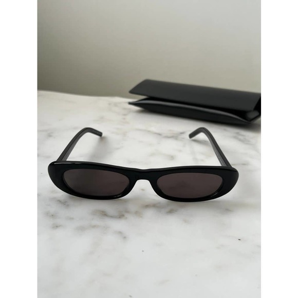 NEW Saint Laurent SL557 SHADE Black Slim Sunglasses - Picture 6 of 9